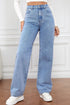 'Meadow' High Waist Straight Jeans - Celes Fashion